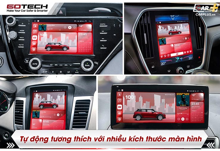 CarPlay Android Box Gotech GB8 tương thích với tất cả màn hình Zin xe