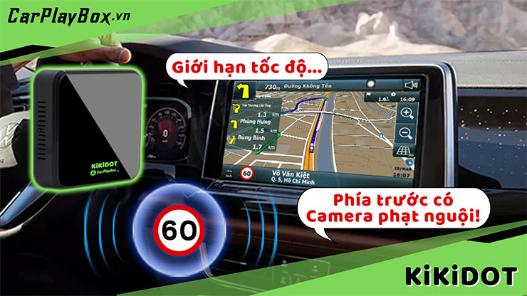 Android Box KiKiDOT cho xe Mazda 2 - cảnh báo tốc độ, camera giao thông