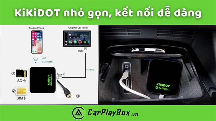Android Box KiKiDOT cho xe Mazda 2 kết nối sử dụng dễ dàng