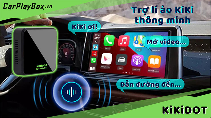 Android Box KiKiDOT cho xe Volkswagen Tiguan - Ra lệnh giọng nói thông minh