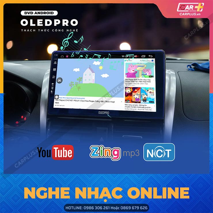 Nghe nhạc Online trên màn hình Android OledPro X4S