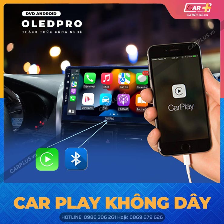 Kết nối Carplay không dây trên màn hình Android OledPro A5