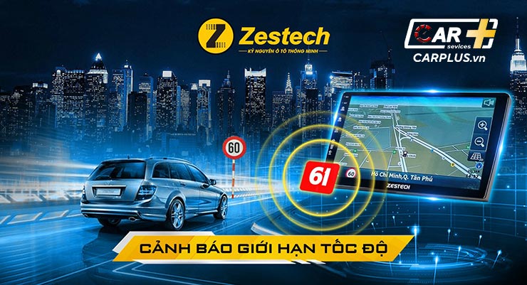 Cảnh báo giới hạn tốc độ trên màn hình Zestech Z800+ Base