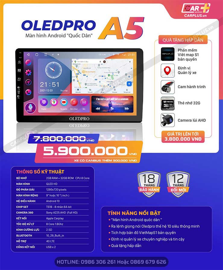 Thông số màn hình Android OledPro X4S