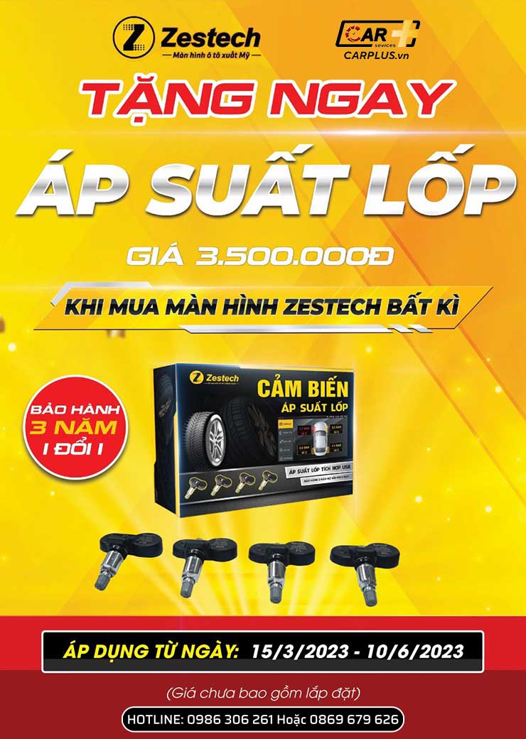 Mua màn hình Android Zestech - Tặng Cảm biến áp suất lốp