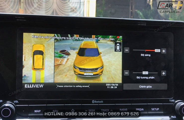 Camera 360 Elliview V5-P Mô phỏng mẫu xe, màu xe đúng với thực tế