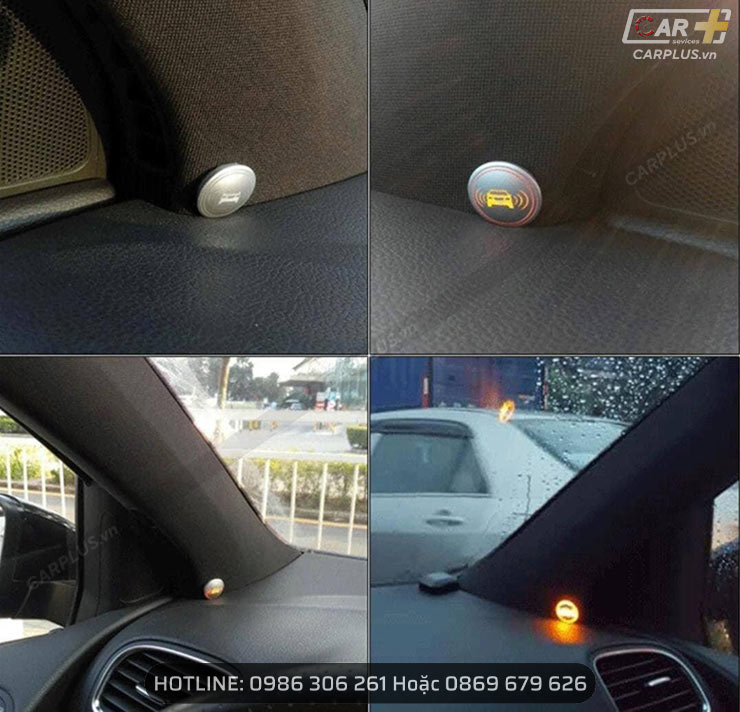 Bộ cảnh báo điểm mù cho xe Mitsubishi Triton - Đèn tín hiệu tại cột A