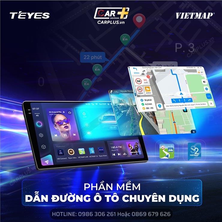 Màn hình Android TEYES CC3 2K - Dẫn đường ô tô chuyên dụng